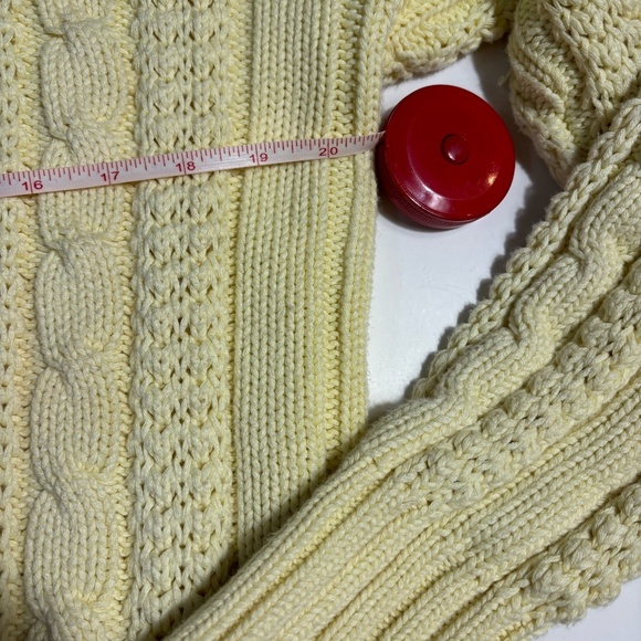 cable knit vintage sweat butter yellow - Picture 3 of 7